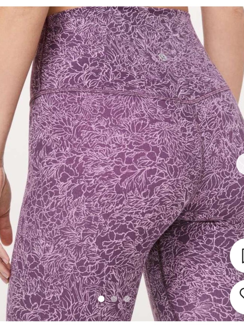 lululemon athletica Lavender Floral High-Rise Leggings Align